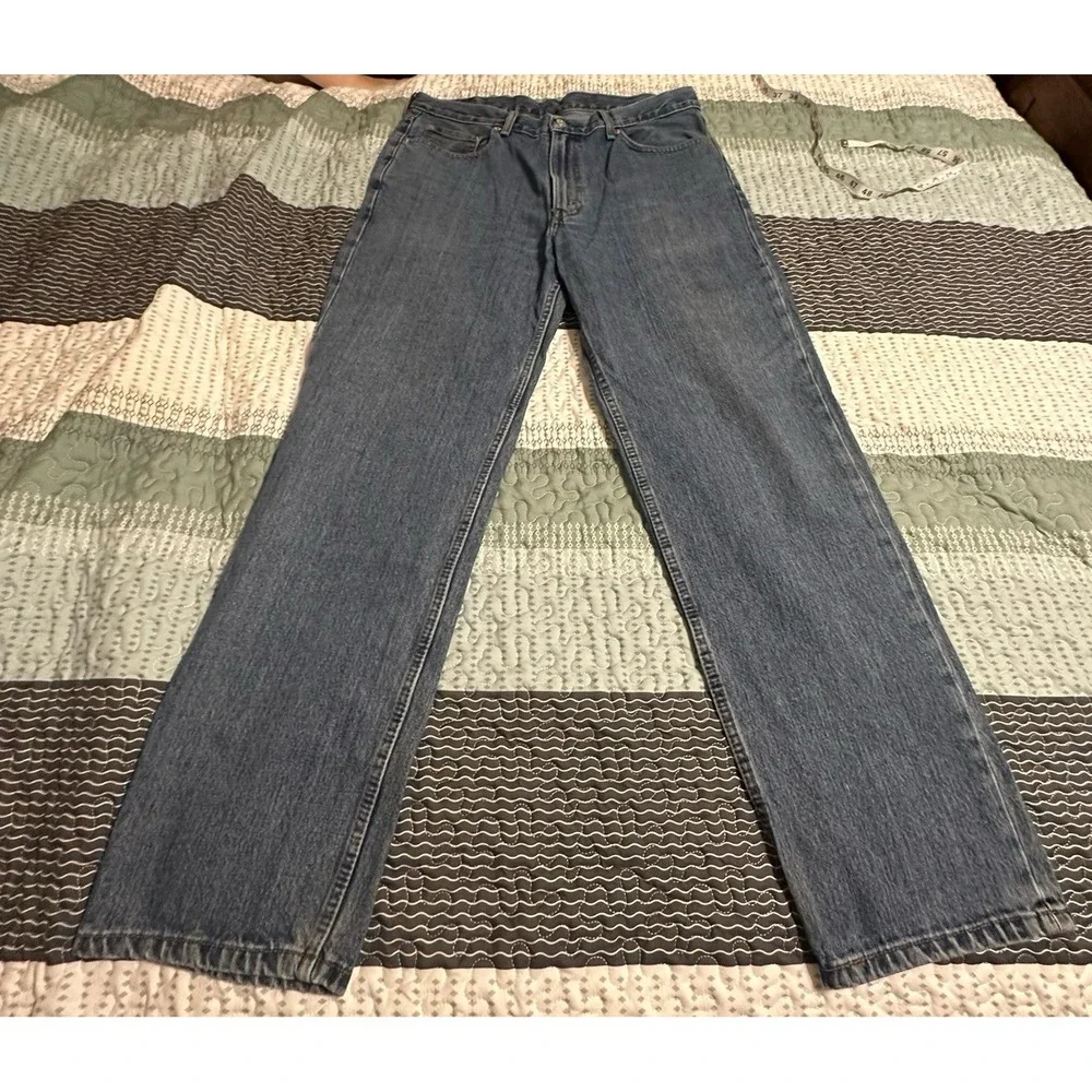 Levis 550 Relaxed Fit Jeans Mens 36x32 Medium Wash Blue Cotton Denim 550-0216